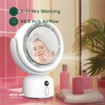 Green Lion Makeup Mirror Fan - Pink - Image 3