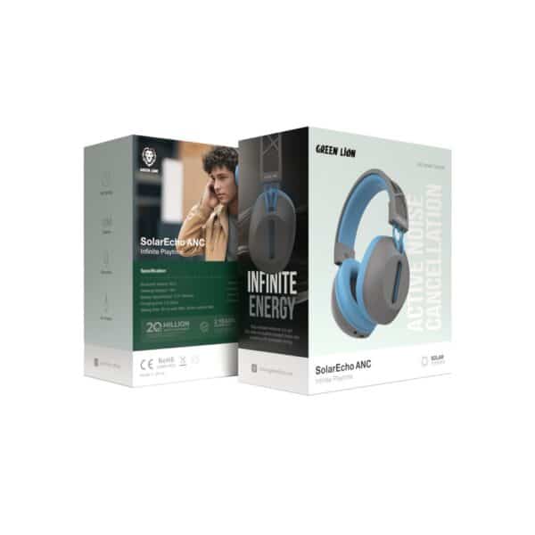 Green Lion Solar Echo ANC Headphone - Blue
