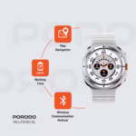 Porodo Voyageer Smart Watch - Silver